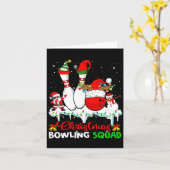 Christmas Bowling Squad Dabbing Santa Elf Bowling  Kaart (Gele Bloem)