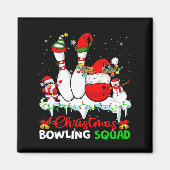 Christmas Bowling Squad Dabbing Santa Elf Bowling  Magneet (Voorkant)