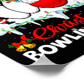 Christmas Bowling Squad Dabbing Santa Elf Bowling  Poster (Hoek)