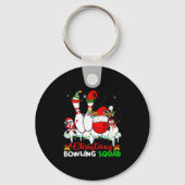 Christmas Bowling Squad Dabbing Santa Elf Bowling  Sleutelhanger (Voorkant)