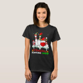 Christmas Bowling Squad Dabbing Santa Elf Bowling  T-shirt (Voorkant volledig)