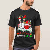 Christmas Bowling Squad Dabbing Santa Elf Bowling T-shirt (Voorkant)