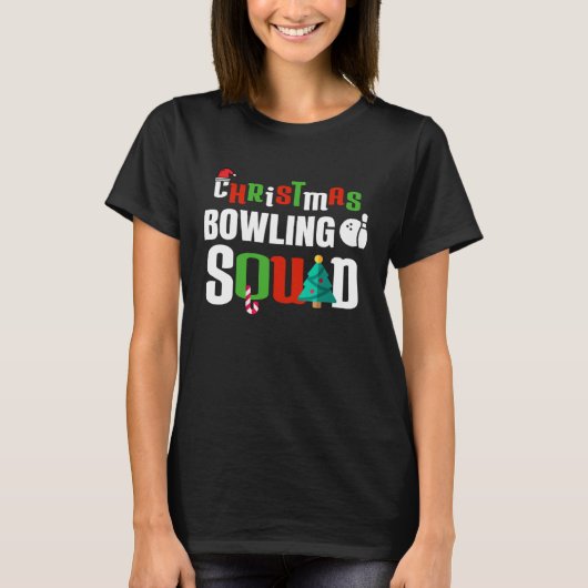 Christmas Bowling Squad Xmas Bowler  Unisex Men Wo T-shirt (Voorkant)