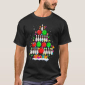 Christmas Bowling Tree  For Bowling  Men Women T-shirt (Voorkant)