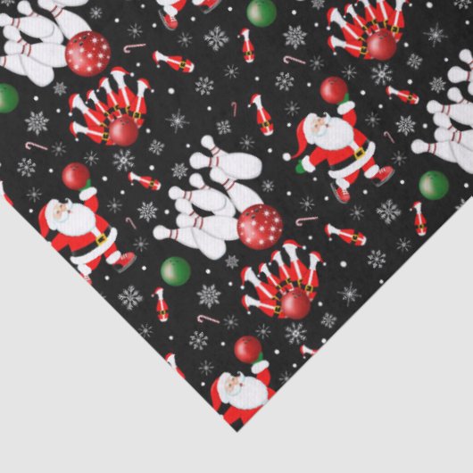 Christmas Bowling with Santa Claus Tissuepapier (Detail)