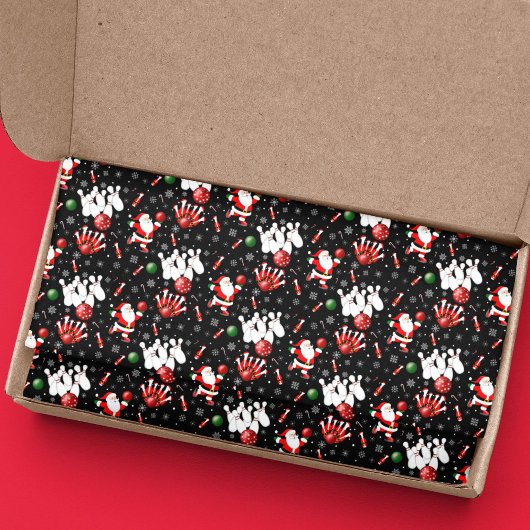 Christmas Bowling with Santa Claus Tissuepapier