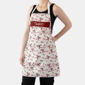 Christmas bows All-Over Print Apron, Medium Apron Schort (Insitu)
