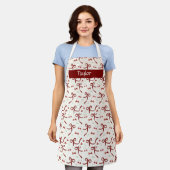 Christmas bows All-Over Print Apron, Medium Apron Schort (Gedragen)