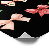 Christmas Bows Coquette Red Green Toddler T Shirt  Poster (Hoek)