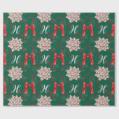 Christmas Bows Wrapping Paper Cadeaupapier (Vlak)