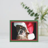 Christmas Boxer Dog briefkaart (Staand voorkant)