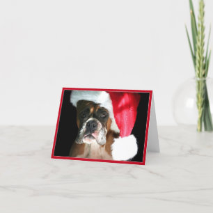 Christmas Boxer dog Notecard Feestdagen Kaart
