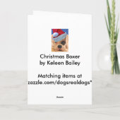 Christmas Boxer Groet Kaart (Achterkant)
