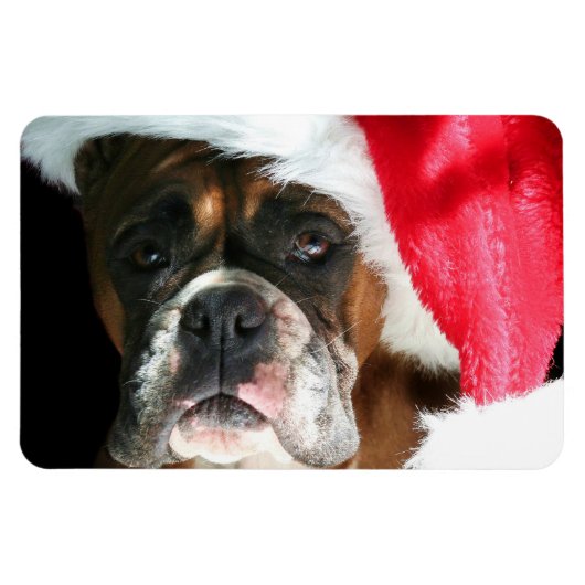 Christmas Boxer hond Magneet (Horizontaal)