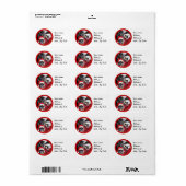 Christmas boxer honden mailing labels (Full Sheet)