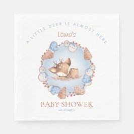 Christmas Boy Baby shower Blauw Herten Papier Serv Servet