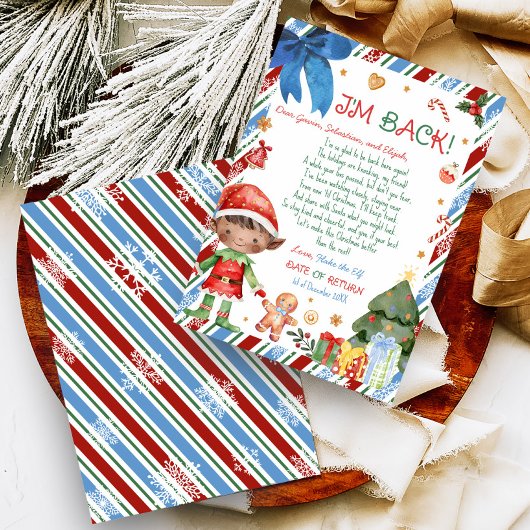 Christmas Boy Brief van Elf Letter Kaart