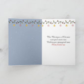 Christmas Boy With Pine Tree and Dog Kaart (Binnen)