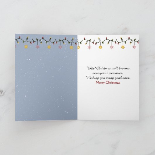 Christmas Boy With Pine Tree and Dog Kaart (Binnen)