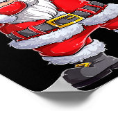 Christmas Boys Dabbing Santa Claus Girls Funny Xma Poster (Hoek)