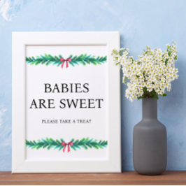 Christmas Branch Baby's zijn zoet Baby shower Poster