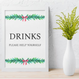 Christmas Branch Drink Baby shower Poster