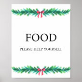 Christmas Branch Food Baby shower Poster (Voorkant)