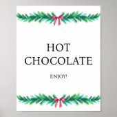 Christmas Branch Hot Chocolate Baby shower Poster (Voorkant)
