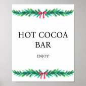 Christmas Branch Hot Cocoa Baby shower Poster (Voorkant)