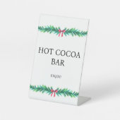 Christmas Branch Hot Cocoa Baby shower Reclamebord Met Voetstuk (Voorkant)