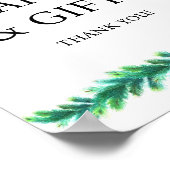 Christmas Branch Kaarten en geschenken Baby shower Poster (Hoek)