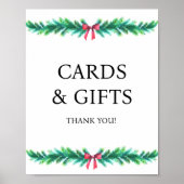 Christmas Branch Kaarten en geschenken Baby shower Poster (Voorkant)