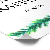 Christmas Branch Luier Raffle Baby shower Poster (Hoek)