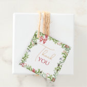 Christmas Branches Baby shower Dank u Bedankjes Labels (In situ)