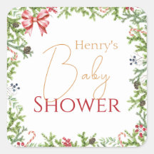 Christmas Branches Baby shower Genderneutraal