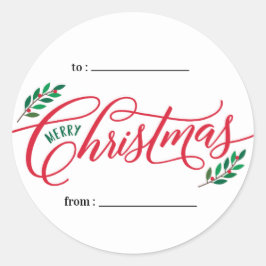 Christmas Branches Holiday Gift Sticker