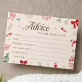 Christmas Bridal Shower Advice for the Bride Card Kaart