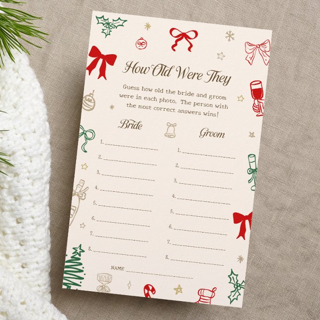 Christmas Bridal Shower How Old Were They Game (Creator heeft geüpload)