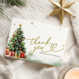 Christmas Bridal Shower Thank You Card Kaart