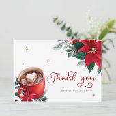 Christmas Bridal Shower Thank You Kaart (Staand voorkant)