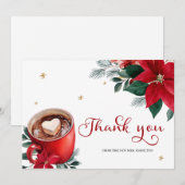 Christmas Bridal Shower Thank You Kaart (Voorkant / Achterkant)