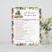 Christmas Bridal Shower who knows the bride Games (Staand voorkant)