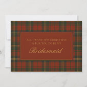 Christmas Bridesmaid Proposal Festive Holiday Kaart (Voorkant)
