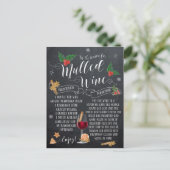 Christmas briefkaart Mulled Wine Chalkboard (Staand voorkant)