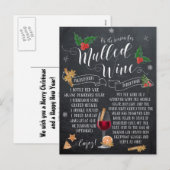 Christmas briefkaart Mulled Wine Chalkboard (Voorkant / Achterkant)