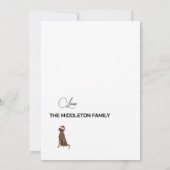 Christmas Brown Labrador Dog Merry Wenskaart (Achterkant)