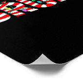 Christmas Bruh Candy Cane Santa Hat Xmas Slang Mem Poster (Hoek)