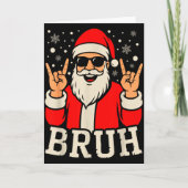 Christmas Bruh Meme Funny Santa Claus Teen Boys Ki Kaart (Voorkant)