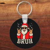 Christmas Bruh Meme Funny Santa Claus Teen Boys Ki Sleutelhanger (Voorkant)