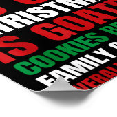 Christmas Bruh No Cap Cookies Bussin Funny Rizz Me Poster (Hoek)